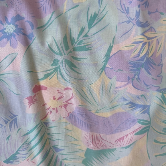 Stunning Vintage 80s pastel tropical shirt dress 💐 - Picture 11 of 13